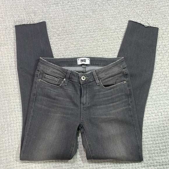 Paige Verdugo Ankle Jeans Pants Gray Sea Salt  Size 27 - Picture 1 of 13